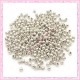 1000 perles 3mm rondes en métal argentées