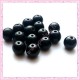 50 perles en verre nacrées 10mm noires