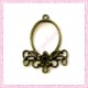 10 estampes en métal bronze fleur 34mm