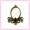 10 estampes en métal bronze fleur 34mm