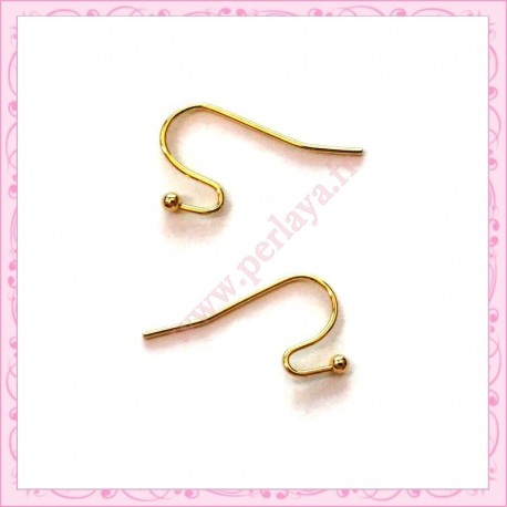 200 crochets dorés en métal pour boucle d'oreille 21mm