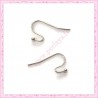 200 crochets argentés en métal pour boucle d'oreille 21mm
