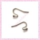 200 crochets argentés foncés en métal pour boucle d'oreille 21mm