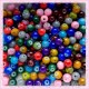 Mix de 200 perles en verre 6mm effet tacheté