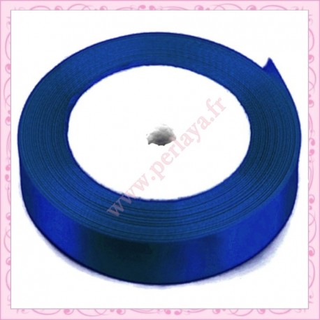 23 mètres de ruban satin 12mm bleu marine
