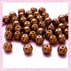 Lot de 50 perles en verre nacré 8mm marron clair