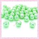 50 perles en verre nacrées 8mm verte