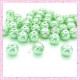 50 perles en verre nacrées 8mm verte
