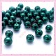 50 perles en verre nacrées 8mm verte