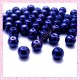 50 perles en verre nacrées 8mm bleu nuit