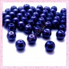 50 perles en verre nacrées 8mm bleu nuit