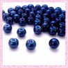 50 perles en verre nacrées 8mm bleu nuit
