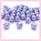  50 perles en verre nacrées 8mm bleu