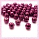  50 perles en verre nacrées 8mm rouge