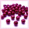  50 perles en verre nacrées 8mm rouge