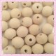 90 à 100 perles 16mm rondes en bois