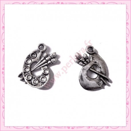 5 breloques palette de peinture