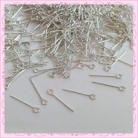 1000 clous argentées à oeils 18mm