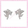 15 breloques anges argentées 1.7cm