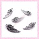20 breloques ailes en métal argentées 3.1cm