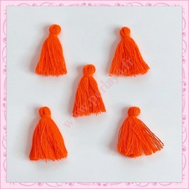 20 petits pompons orange