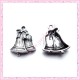 15 breloques cloche de noël argentées