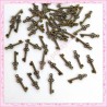 50 breloques clefs bronze 21mm