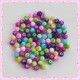 Mix de 100 perles en verre 8mm effet tacheté