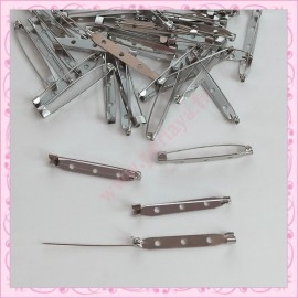  50 supports de broches argentés foncés 20mm