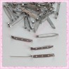 45 à 50 supports de broches argentés foncés 4.5cm