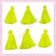 20 pompons jaunes fluos 3cm