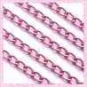 5 mètres de chaine rose en aluminium