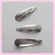 50 supports barrettes cheveux argentés 4.7cm